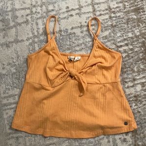 Orange flair crop top with cute push up